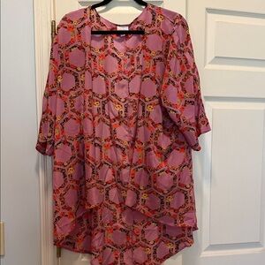 Pink and Orange Geometric kimono